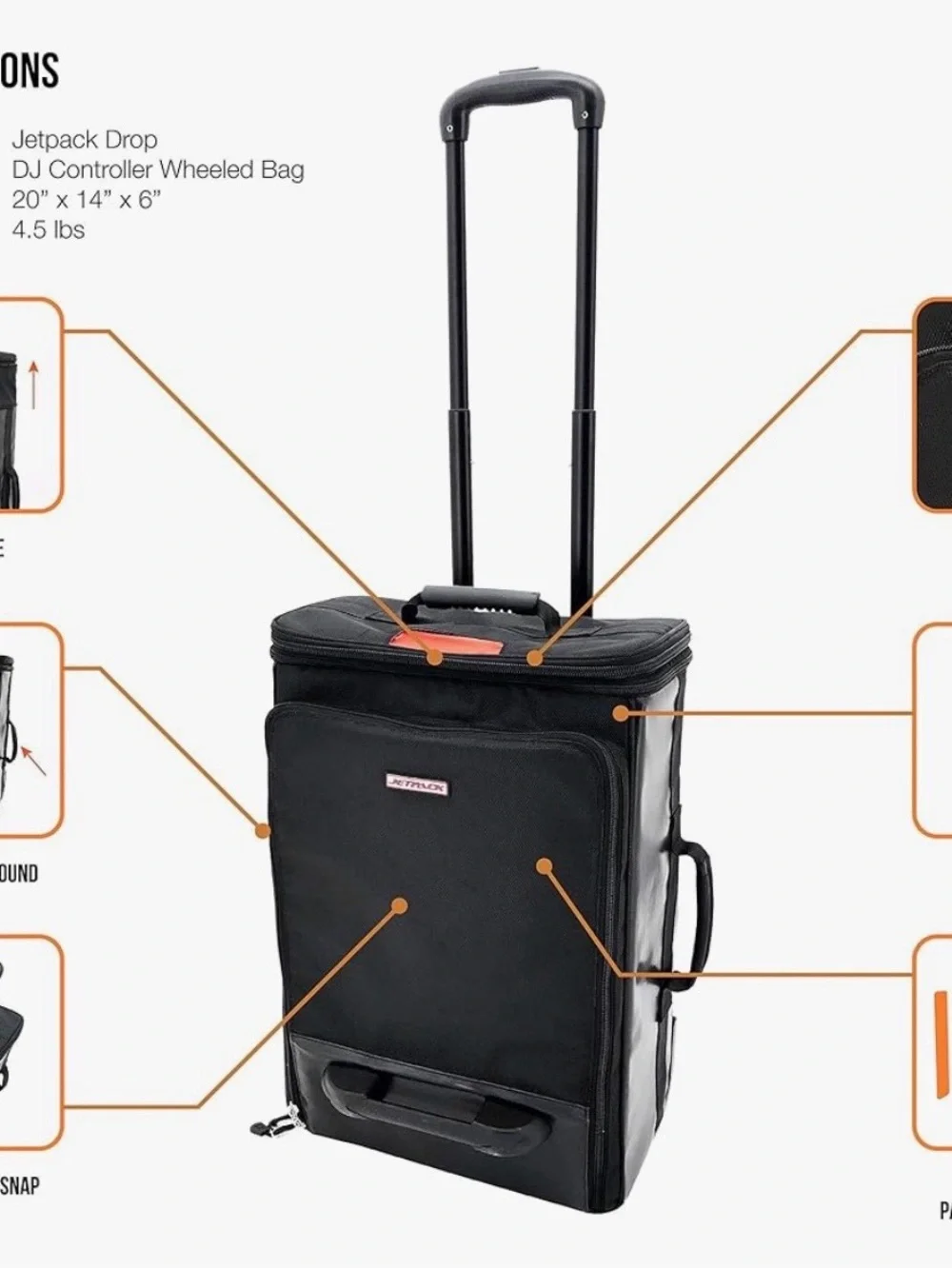 DJ ROLLER BAG JETPACK XL (only rolling bag)